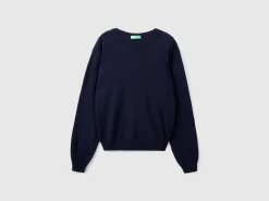 Relaxed fit pure Merino wool sweater