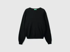 Relaxed fit pure Merino wool sweater