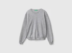 Relaxed fit pure Merino wool sweater