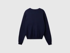 Relaxed fit pure Merino wool sweater
