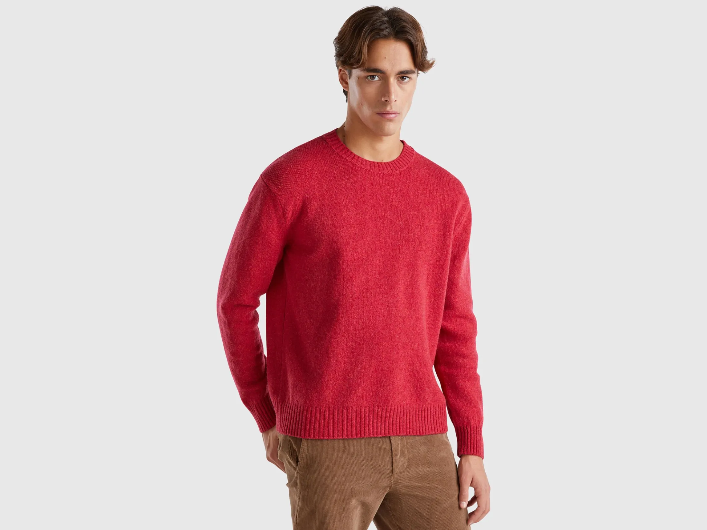 Relaxed fit pure Shetland wool sweater