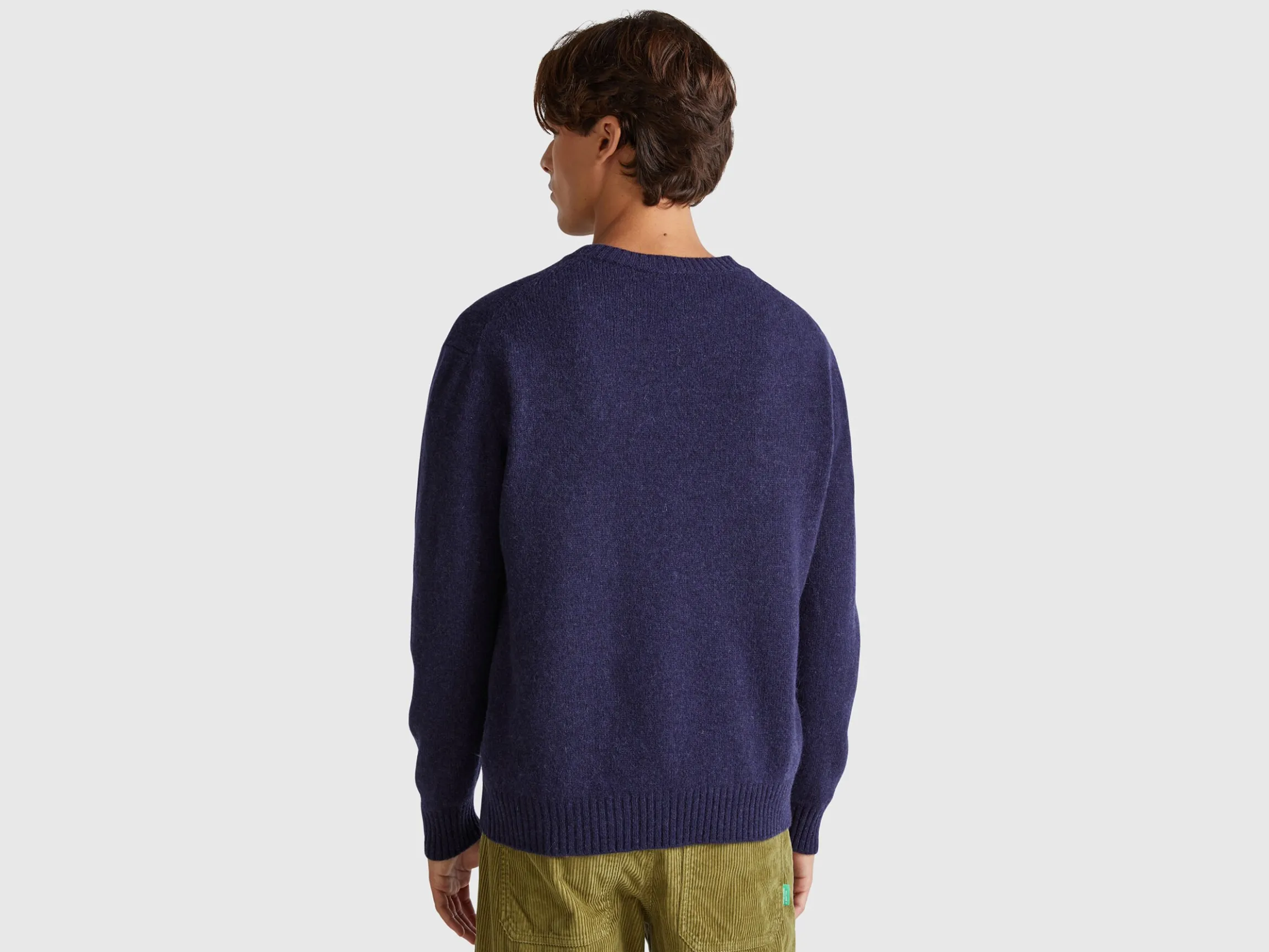 Relaxed fit pure Shetland wool sweater