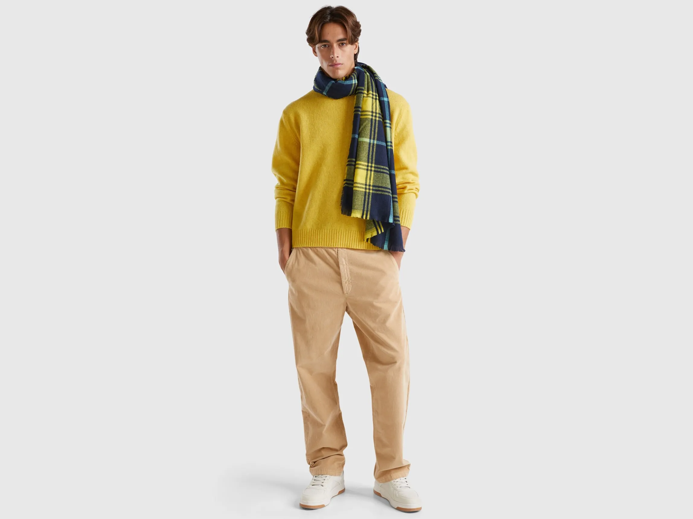 Relaxed fit pure Shetland wool sweater