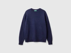 Relaxed fit pure Shetland wool sweater