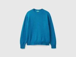 Relaxed fit pure Shetland wool sweater