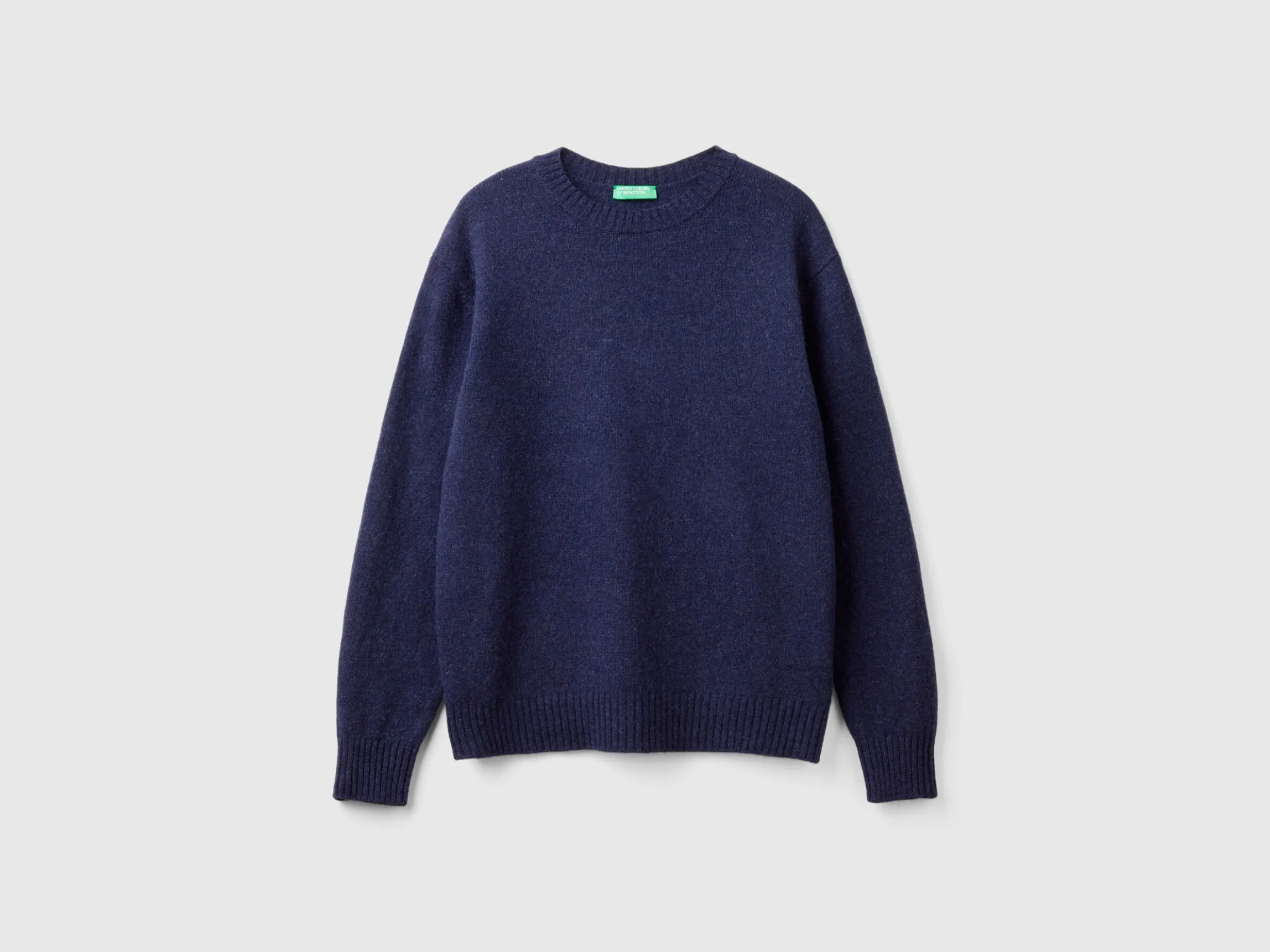 Relaxed fit pure Shetland wool sweater