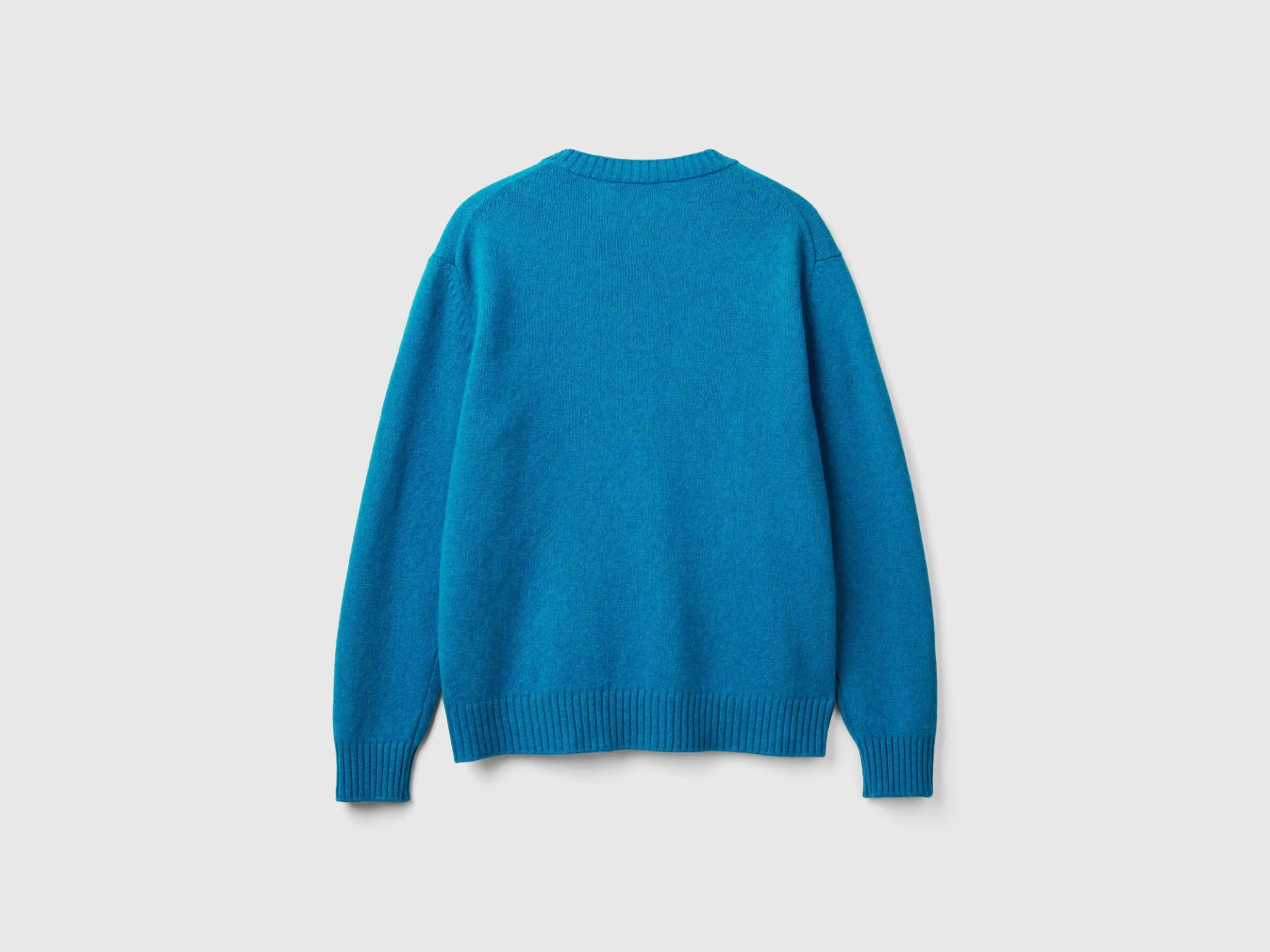 Relaxed fit pure Shetland wool sweater