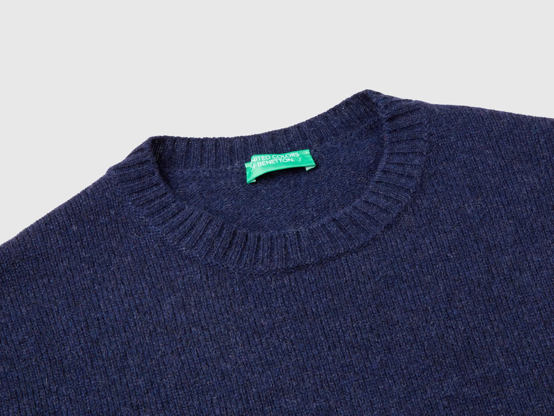 Relaxed fit pure Shetland wool sweater