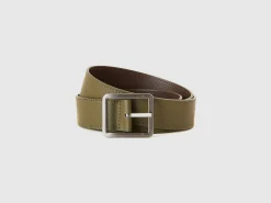 Reversible belt in imitation leather