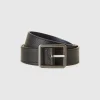 Reversible belt in imitation leather