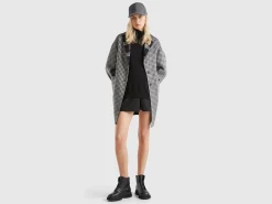 Reversible checked coat