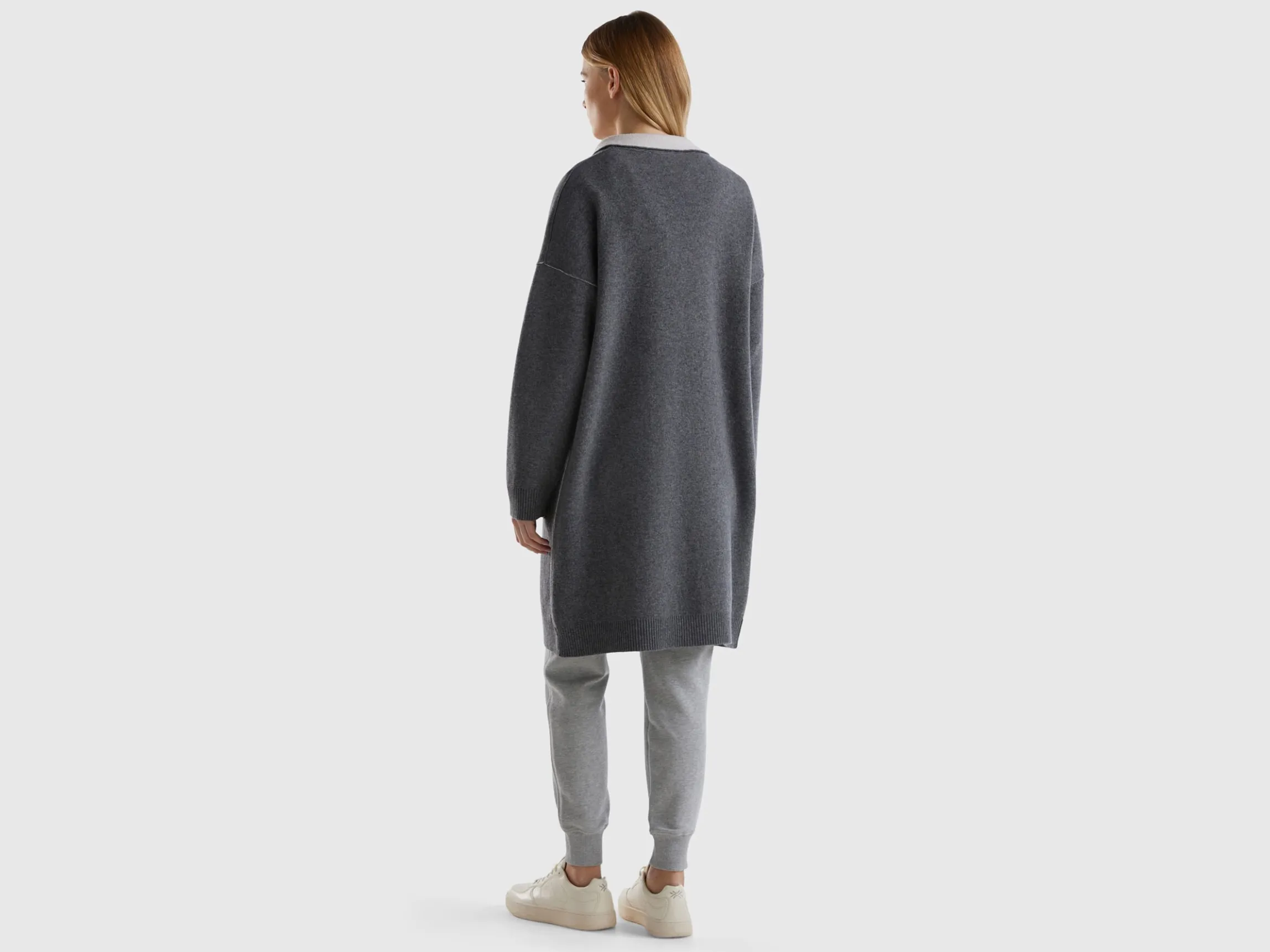 Reversible knit coat