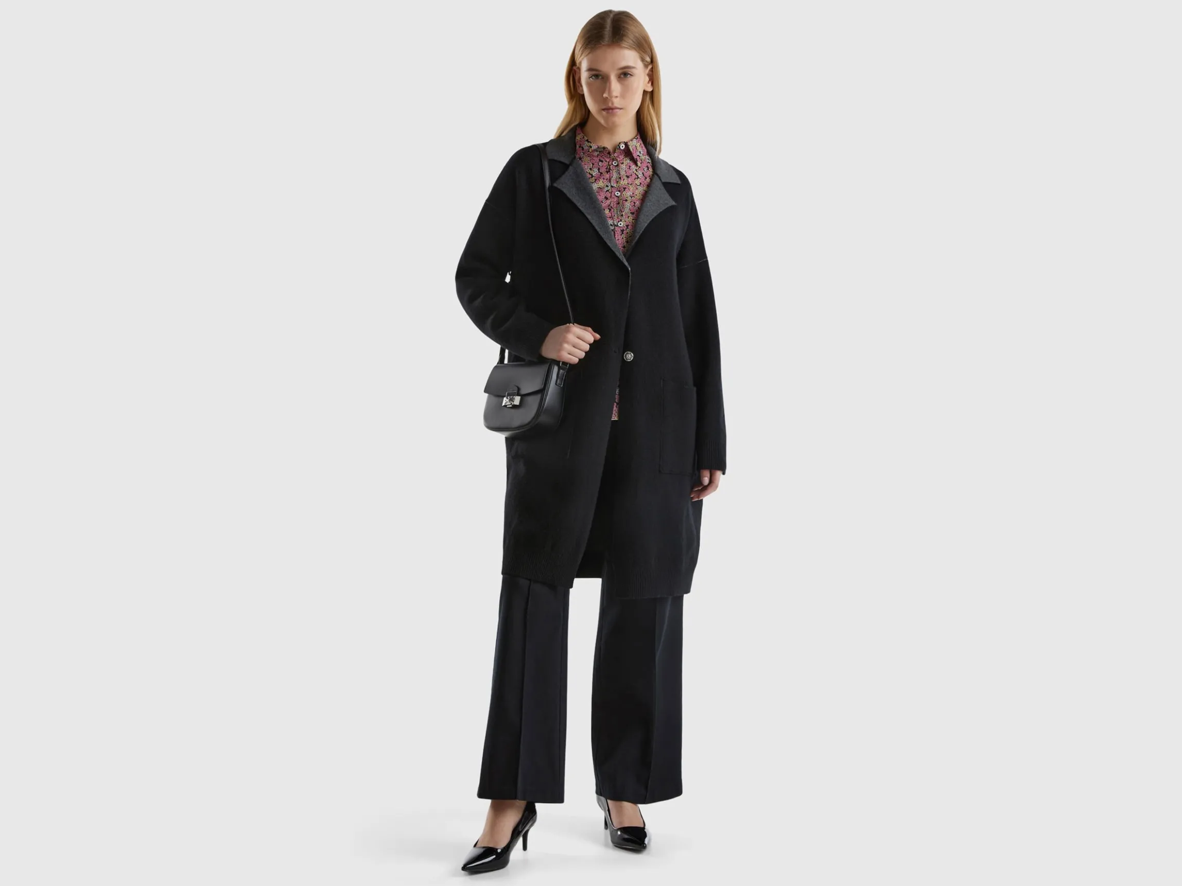 Reversible knit coat