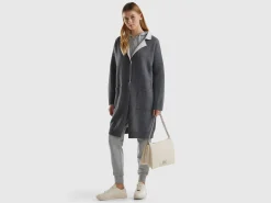 Reversible knit coat