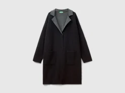 Reversible knit coat