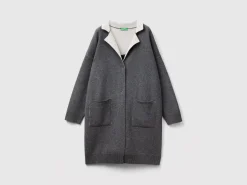 Reversible knit coat