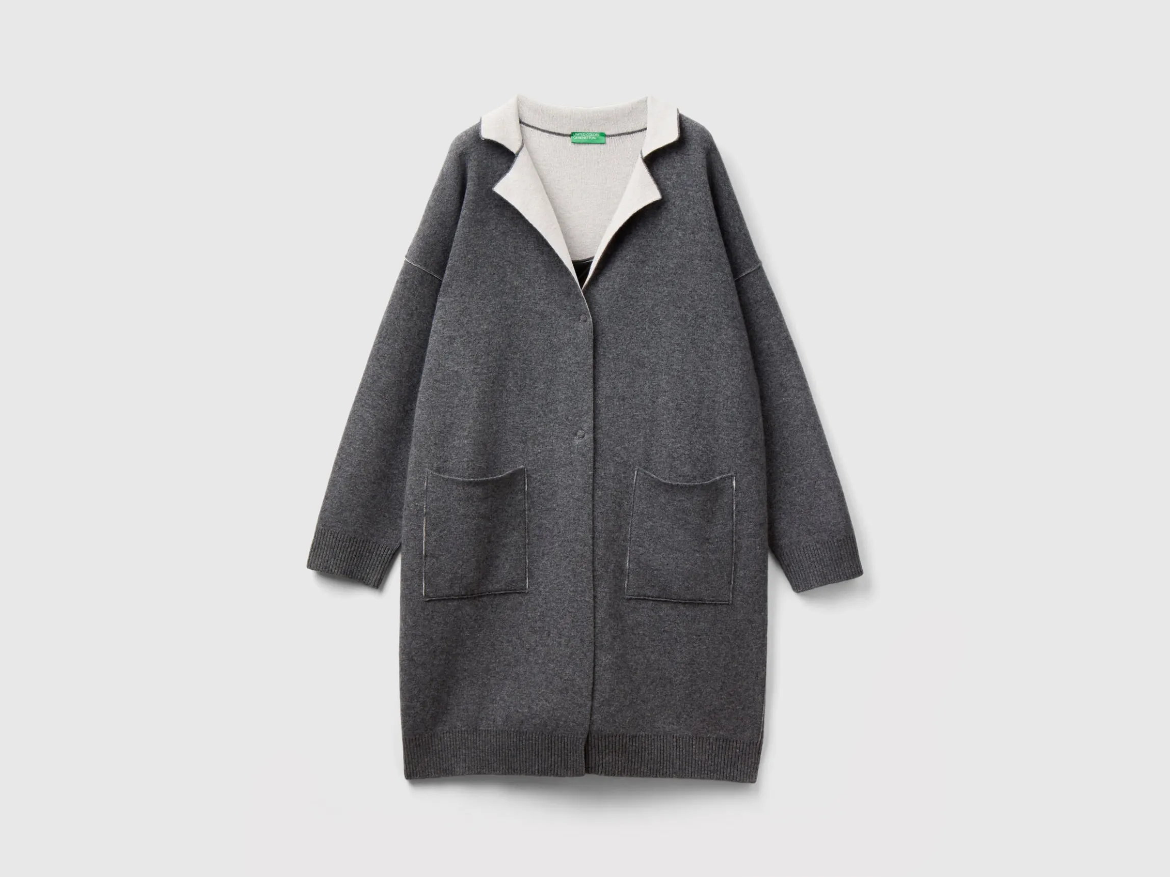 Reversible knit coat