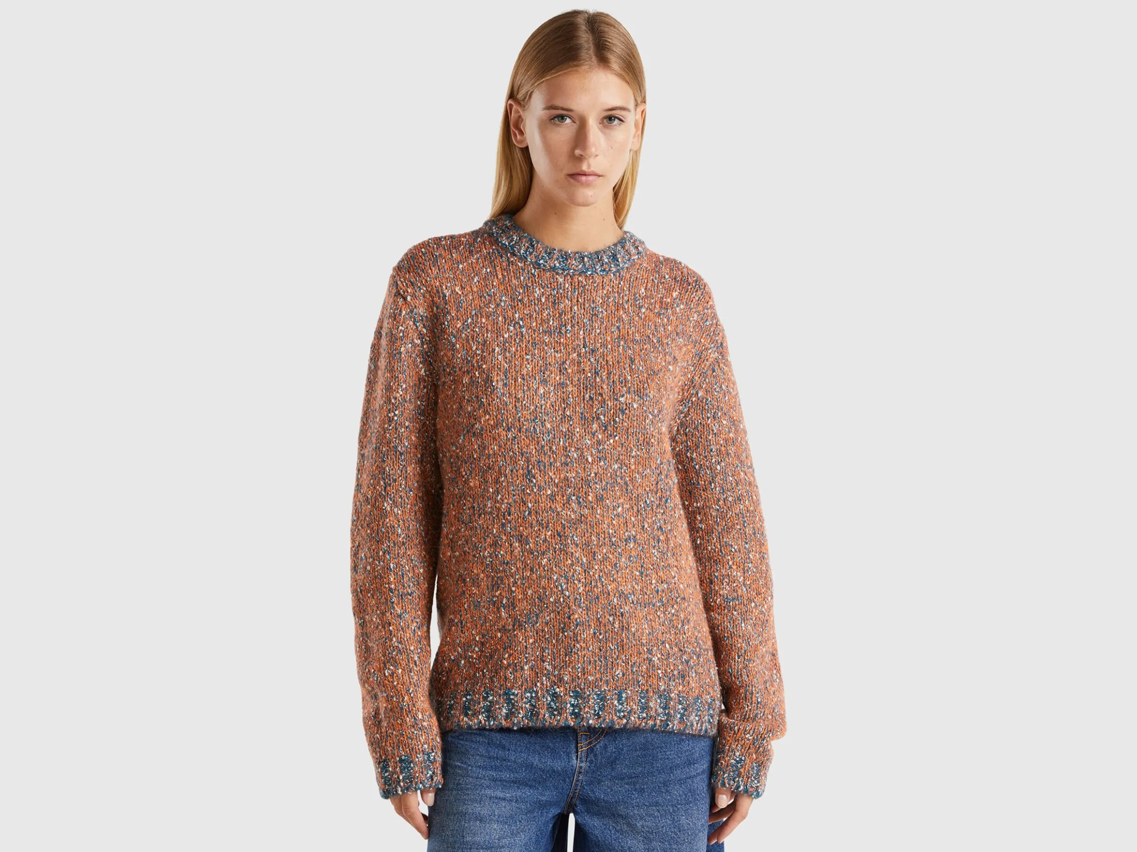 Reversible mohair blend sweater