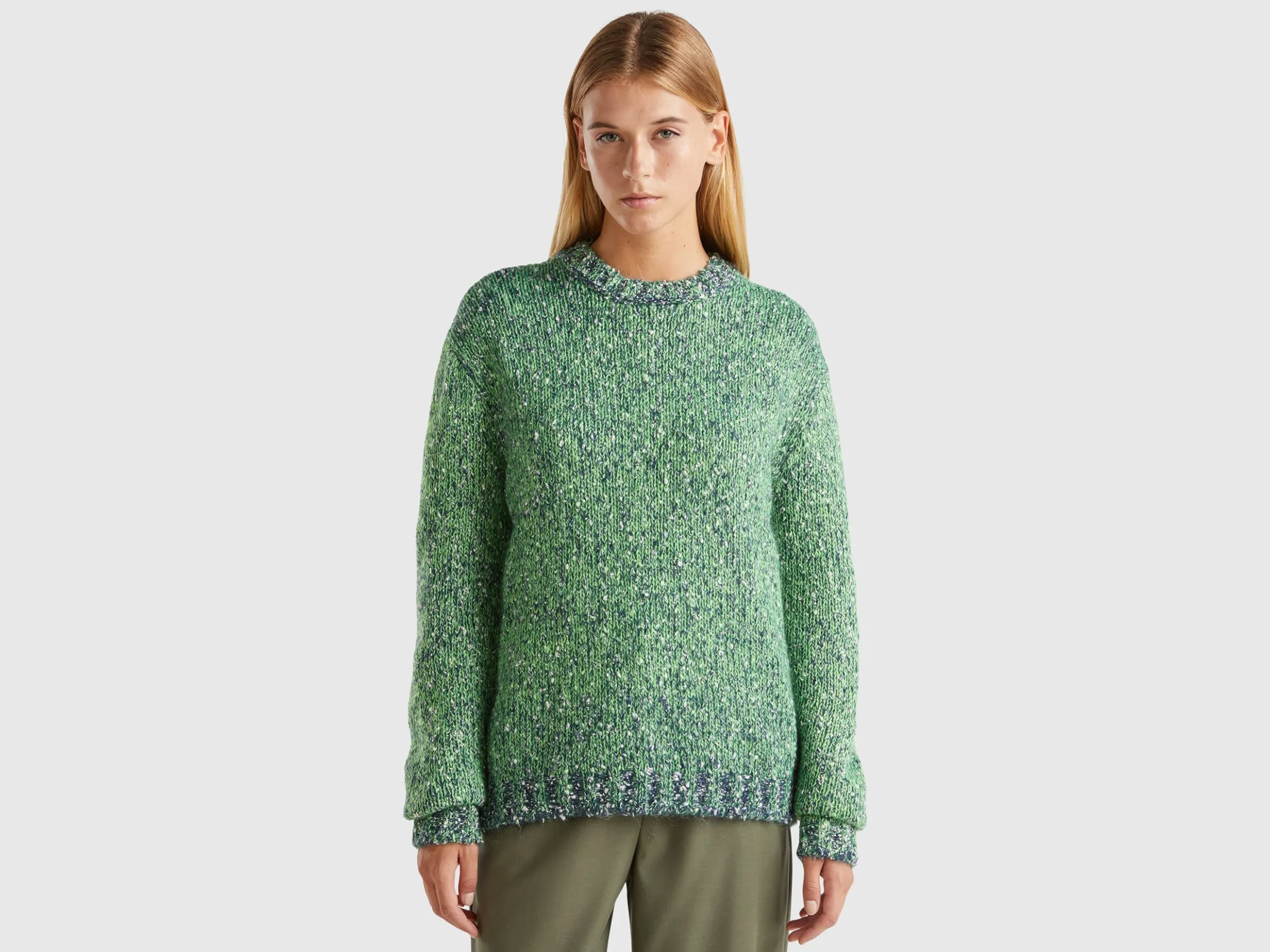 Reversible mohair blend sweater