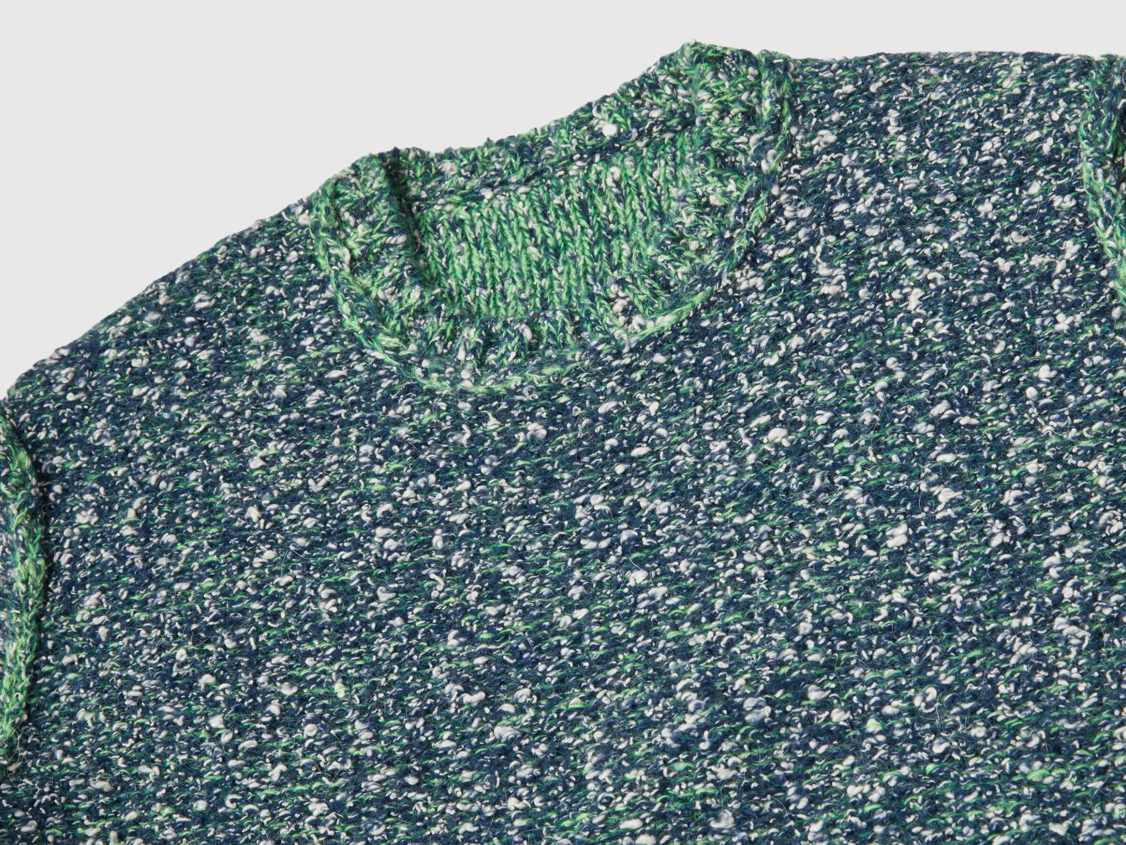 Reversible mohair blend sweater
