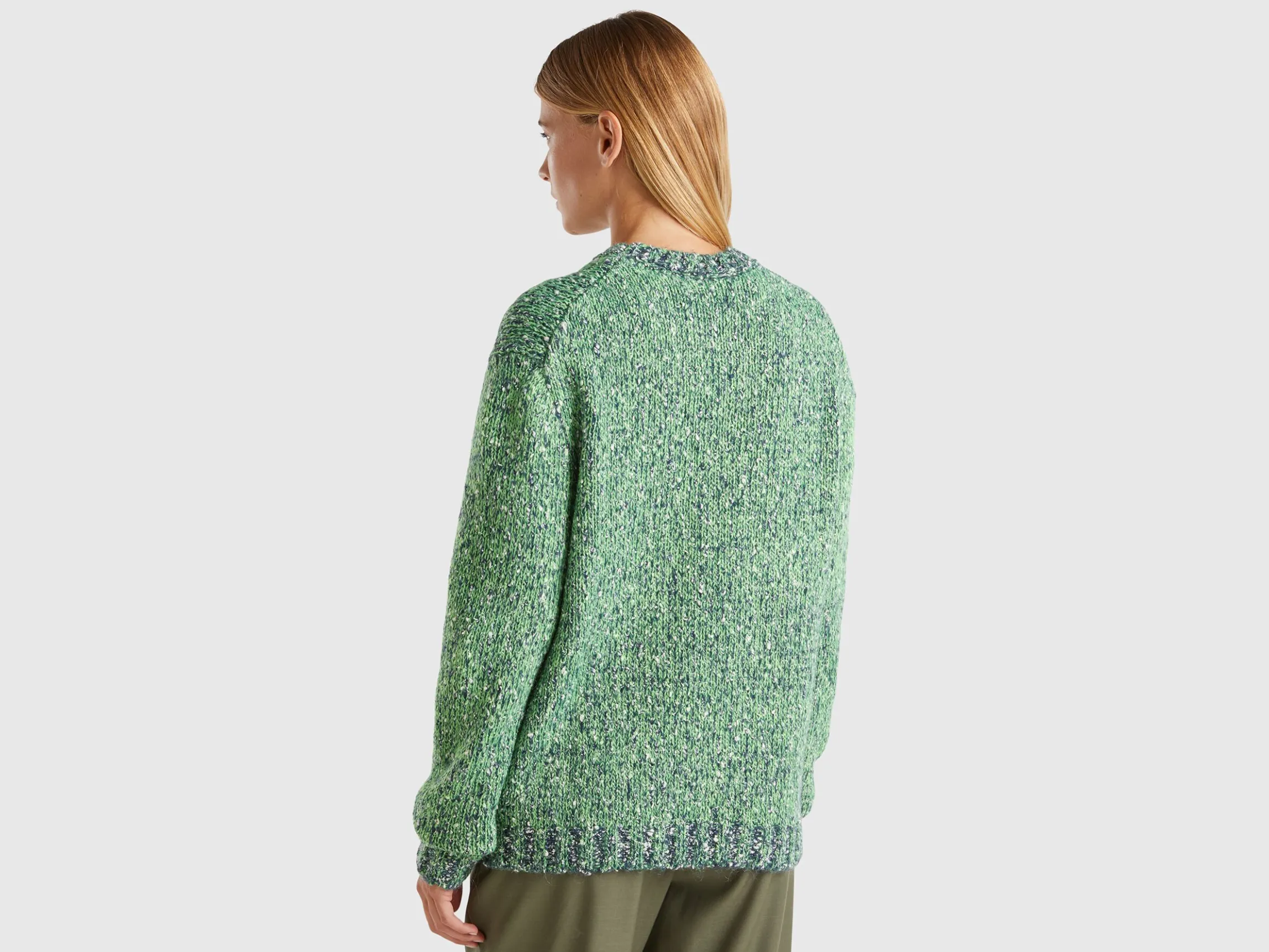 Reversible mohair blend sweater