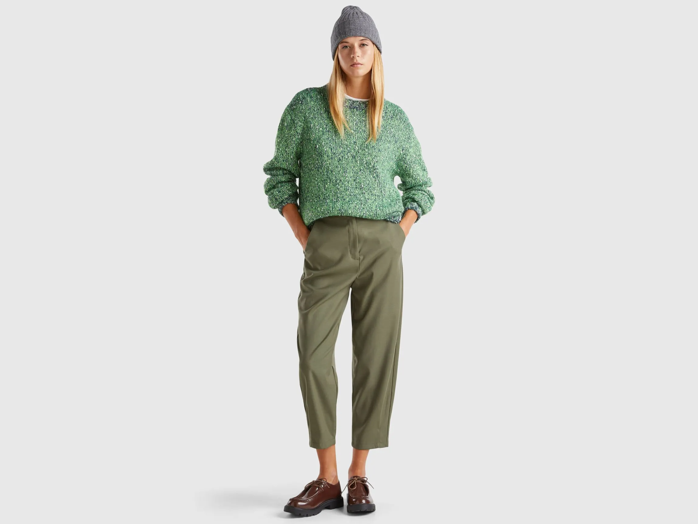 Reversible mohair blend sweater