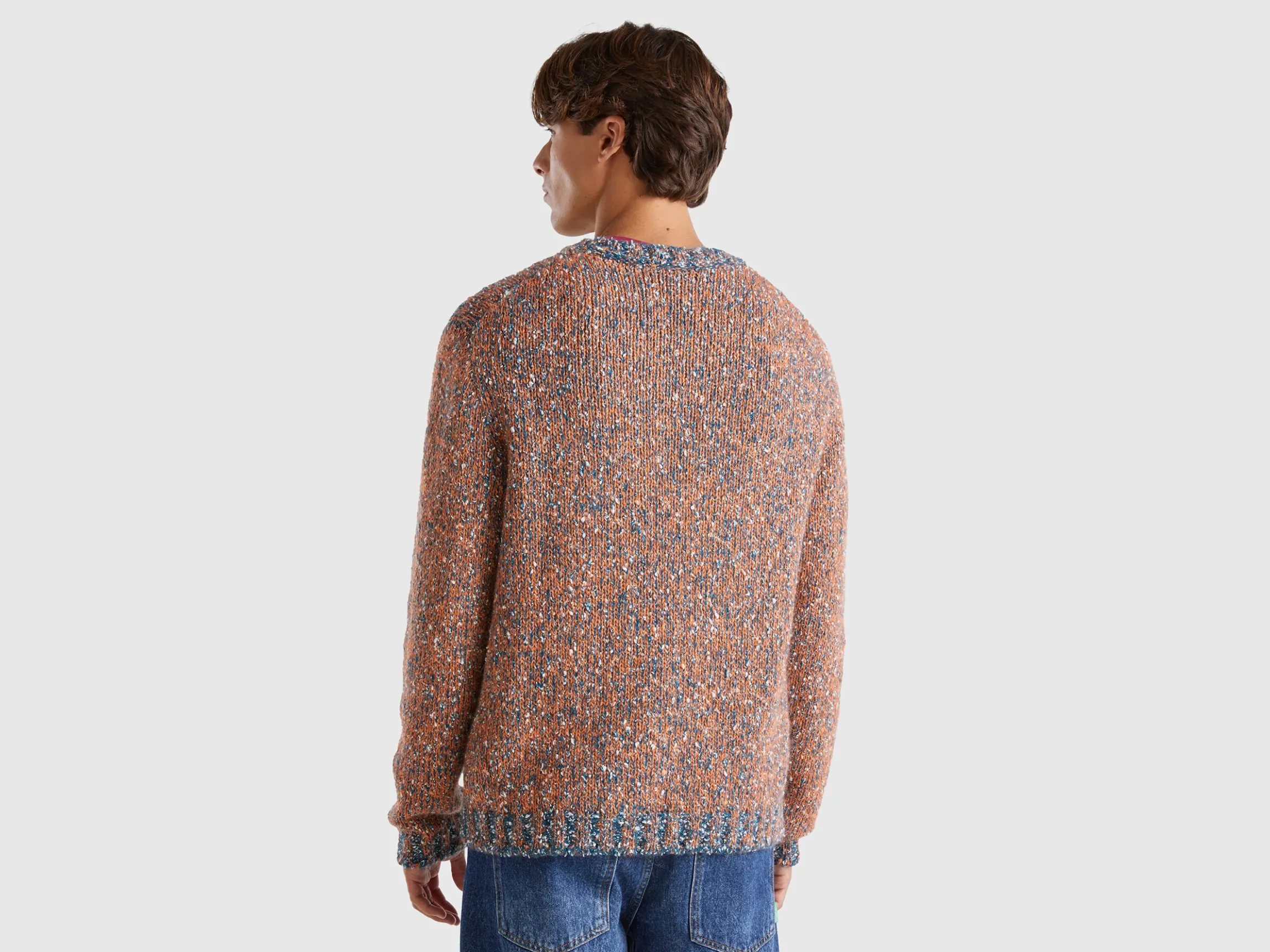 Reversible mohair blend sweater