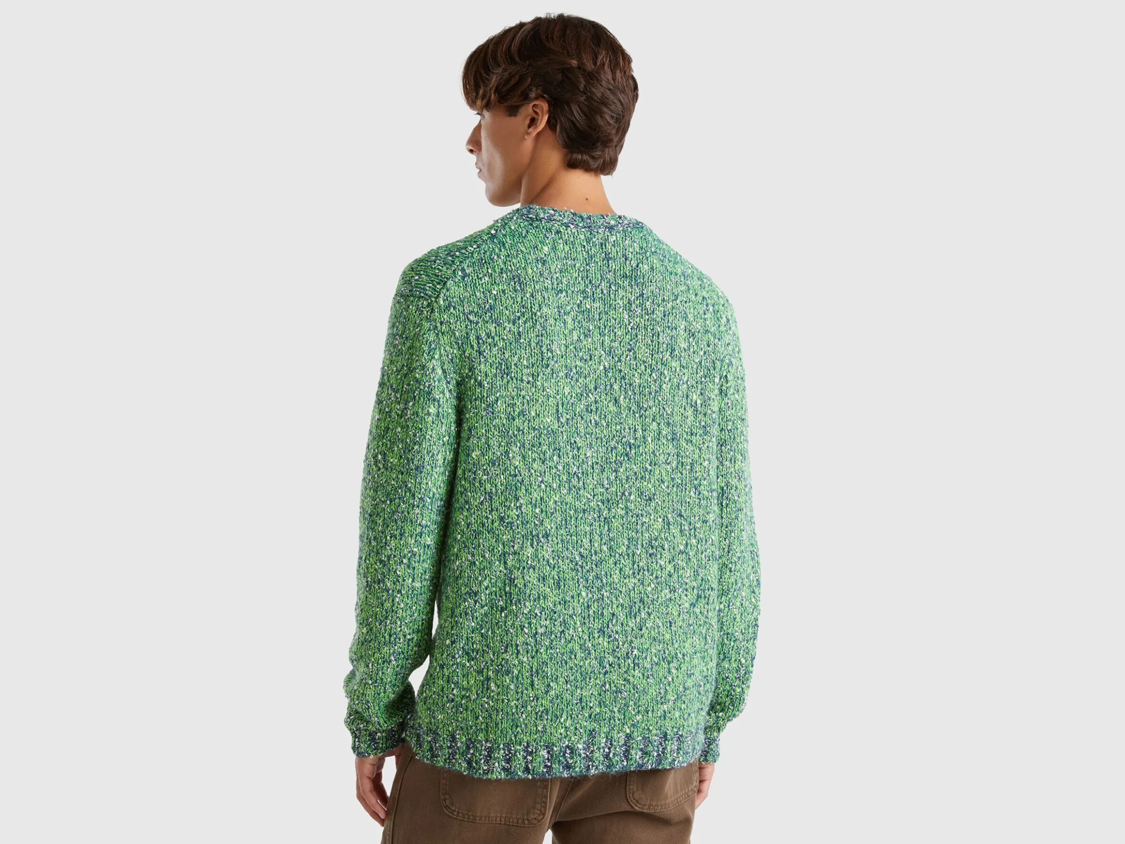 Reversible mohair blend sweater