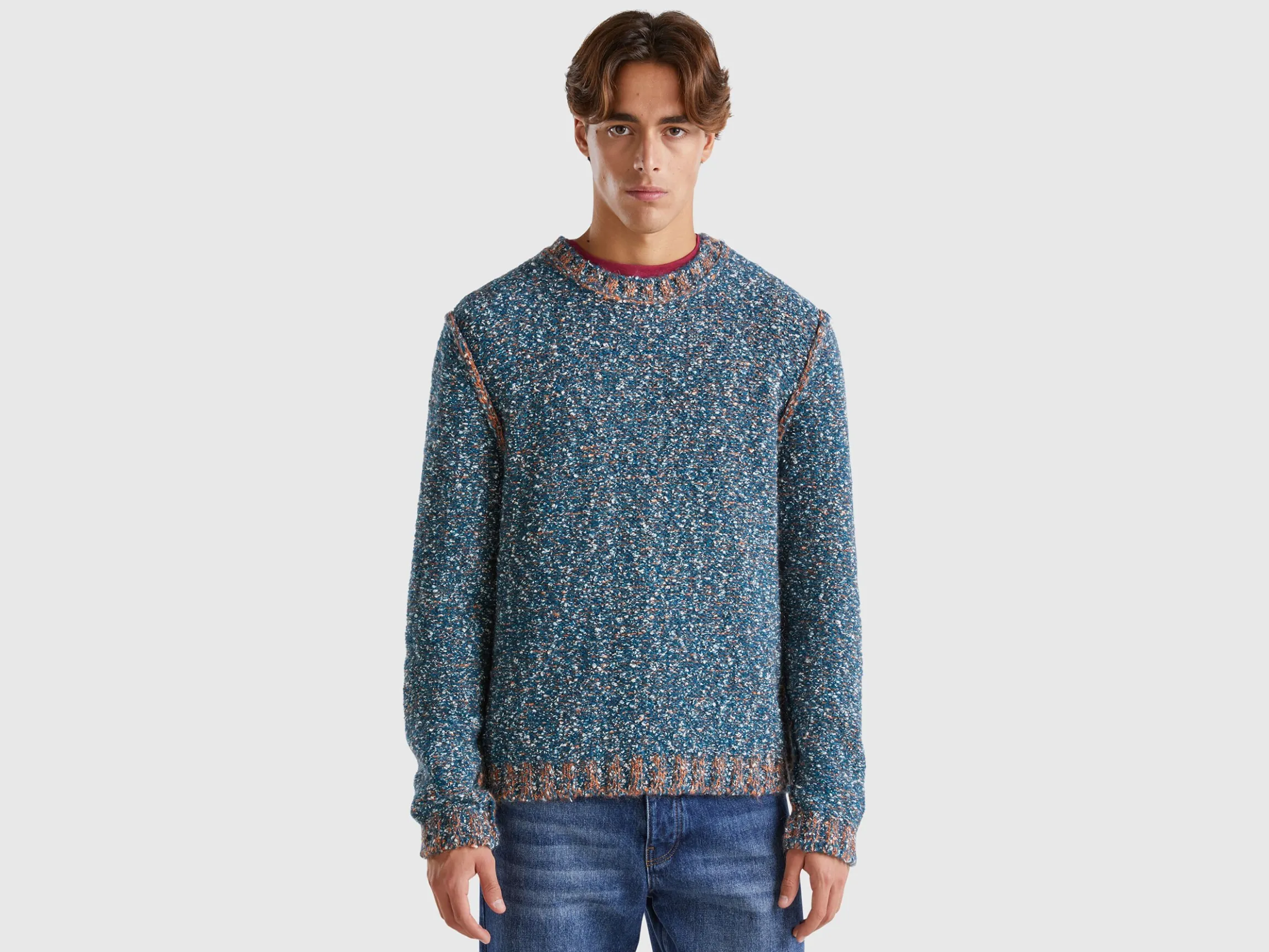 Reversible mohair blend sweater