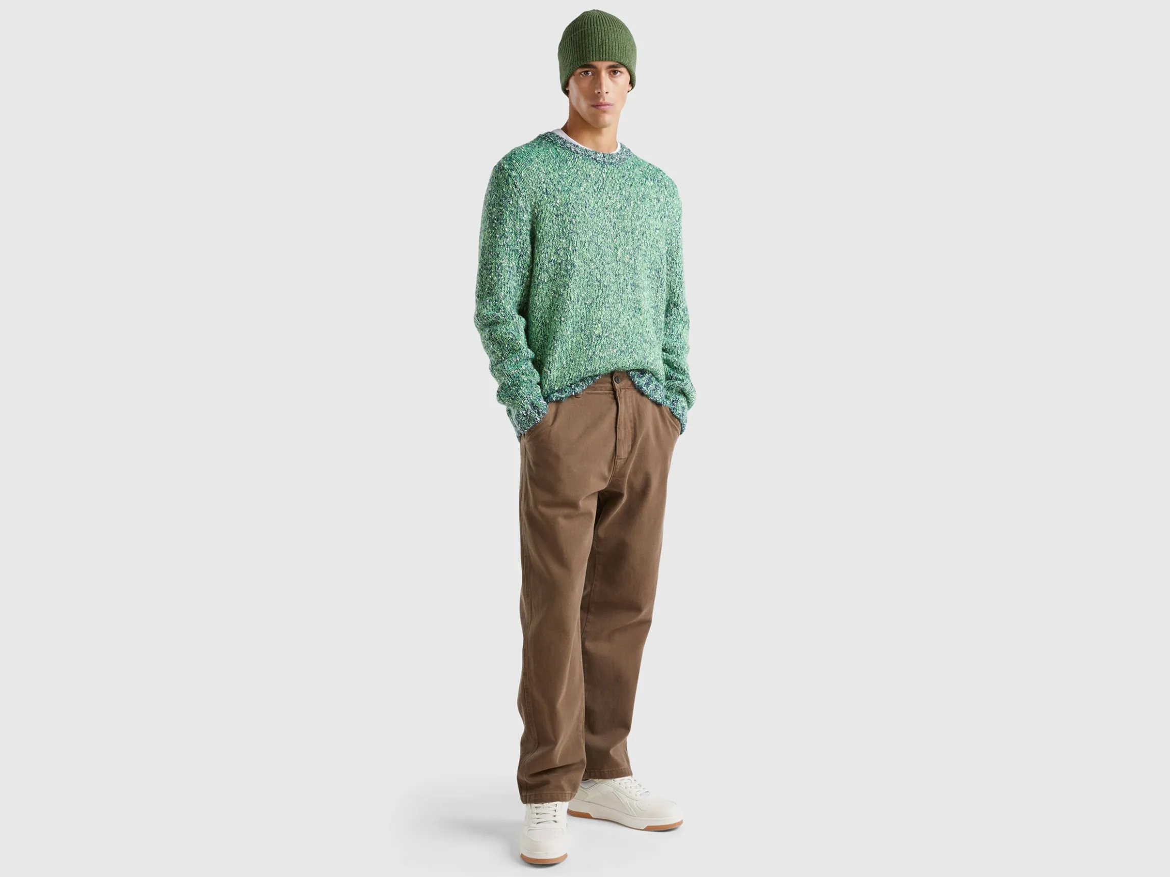 Reversible mohair blend sweater
