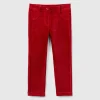 Ribbed chenille trousers