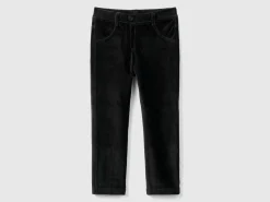 Ribbed chenille trousers