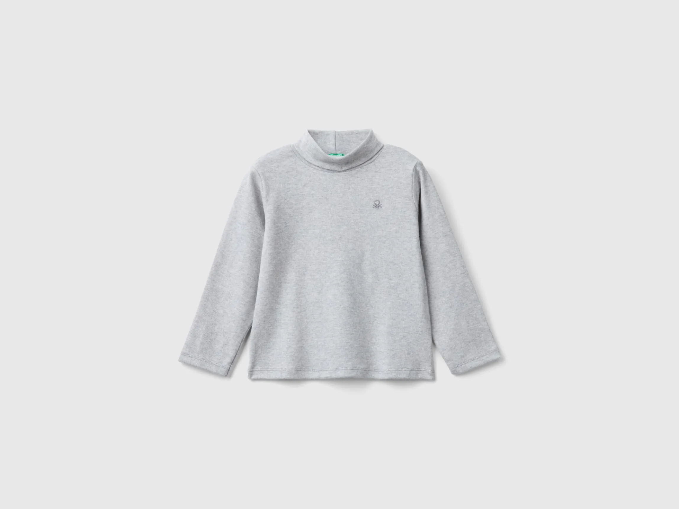 Ribbed knit turtleneck t-shirt