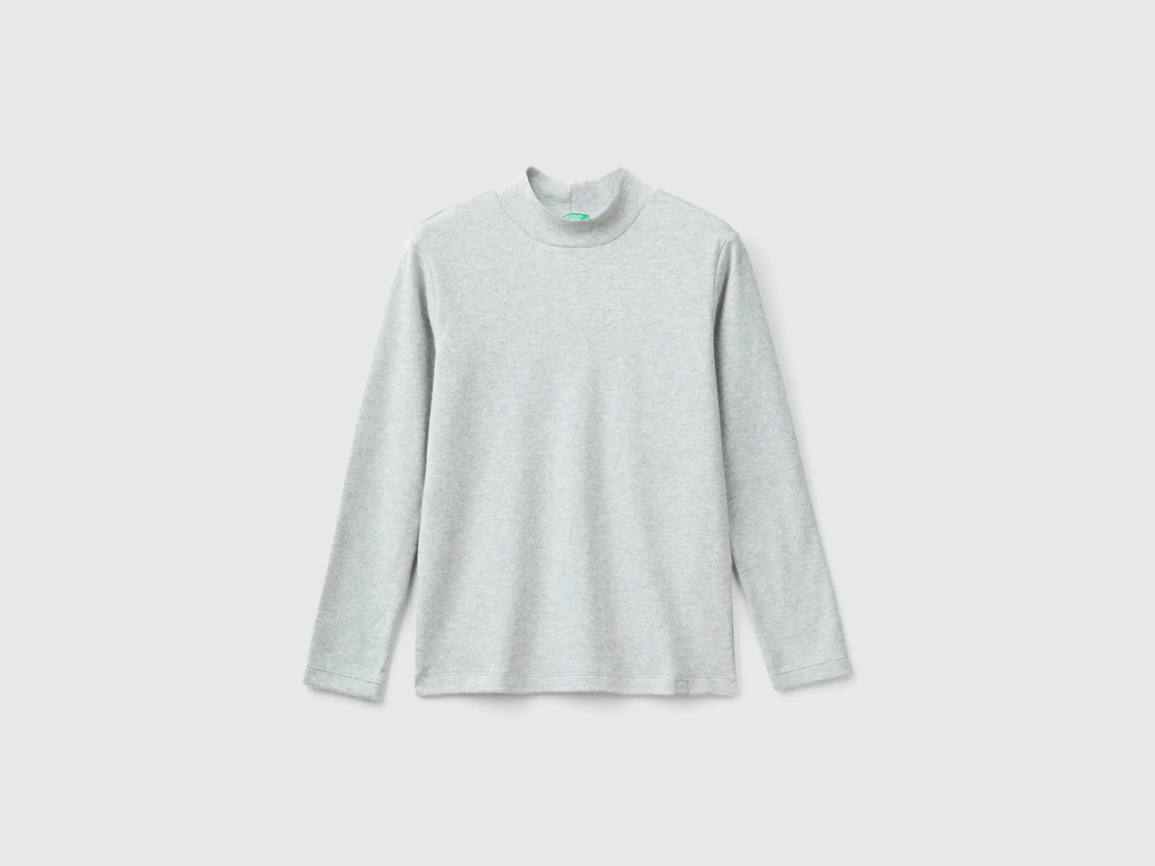 Ribbed knit turtleneck t-shirt