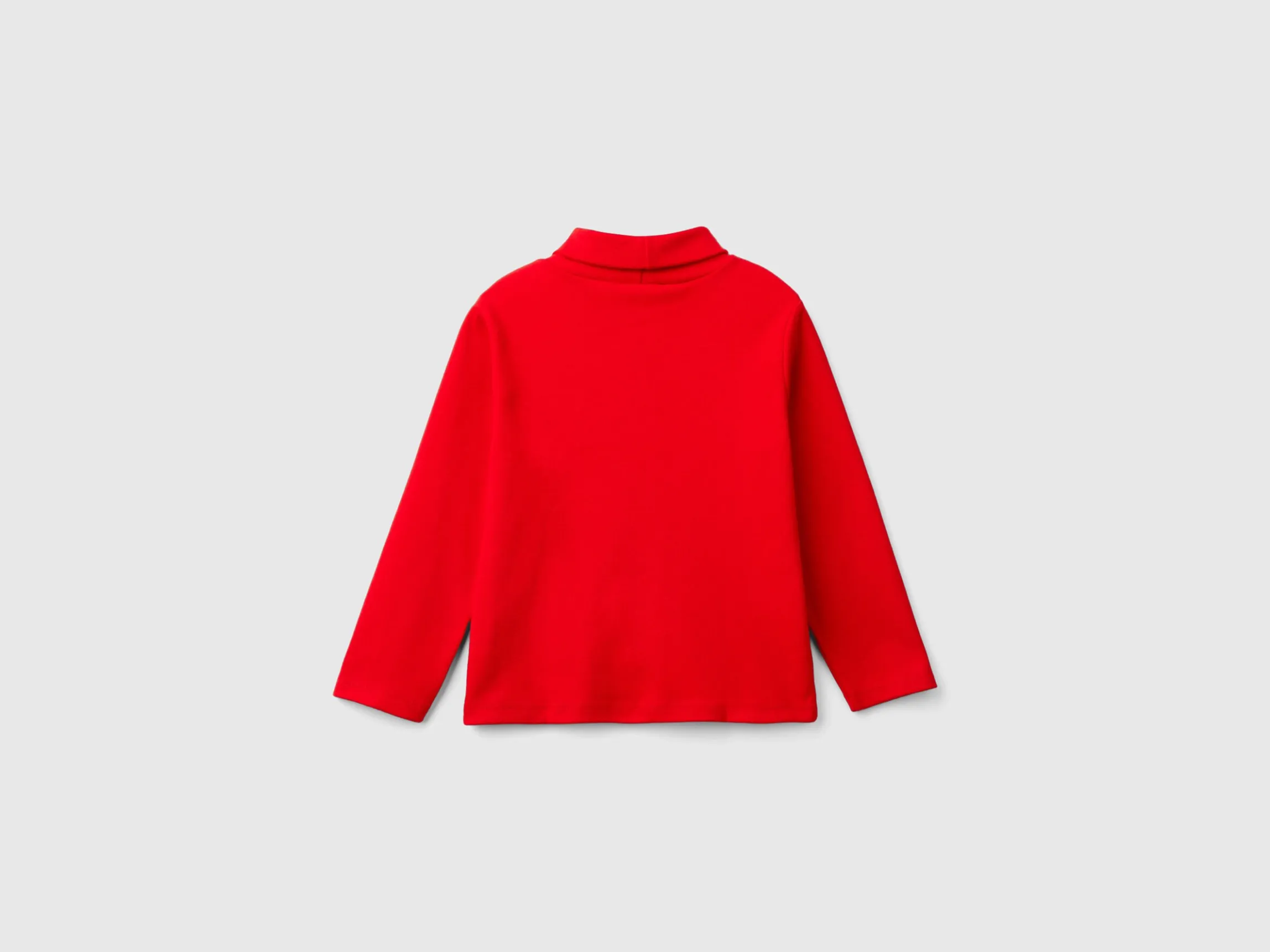 Ribbed knit turtleneck t-shirt