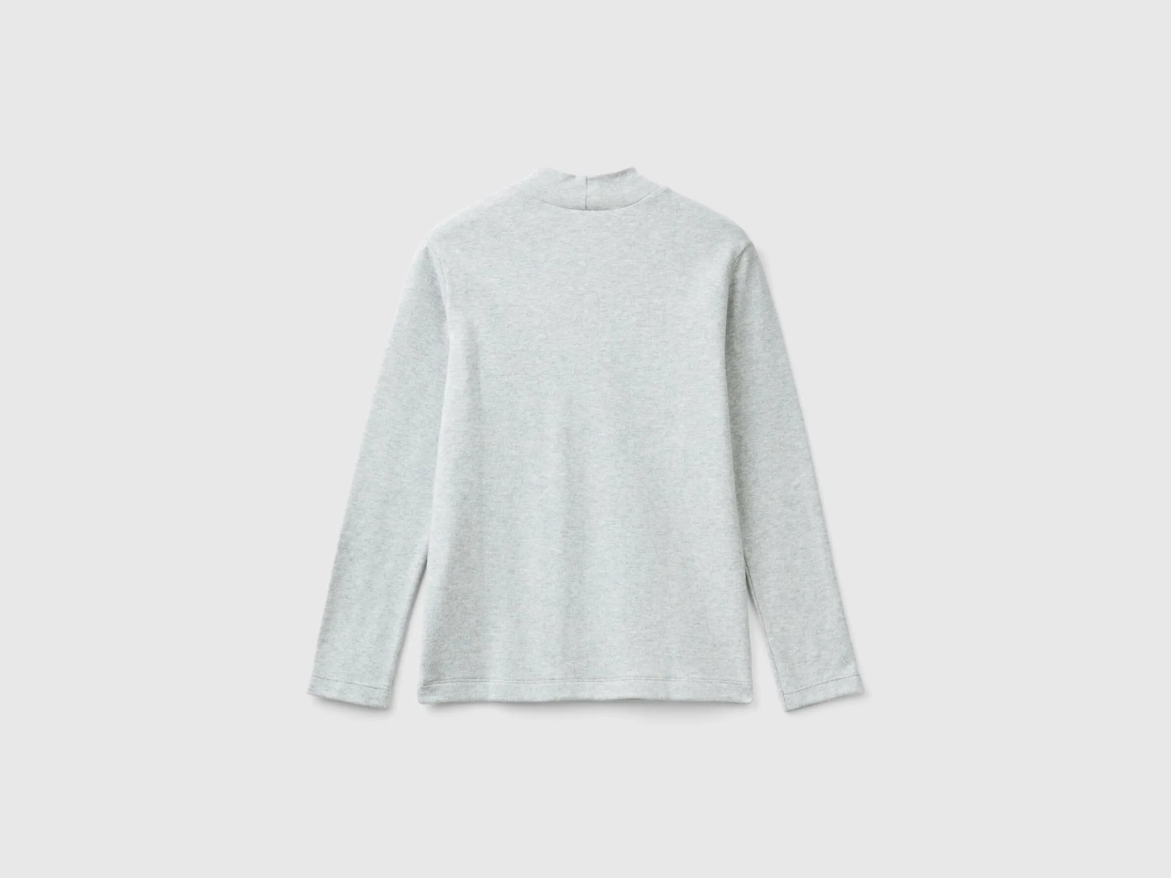 Ribbed knit turtleneck t-shirt