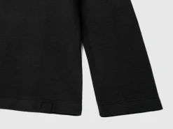 Ribbed knit turtleneck t-shirt