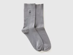 Ribbed socks with logo