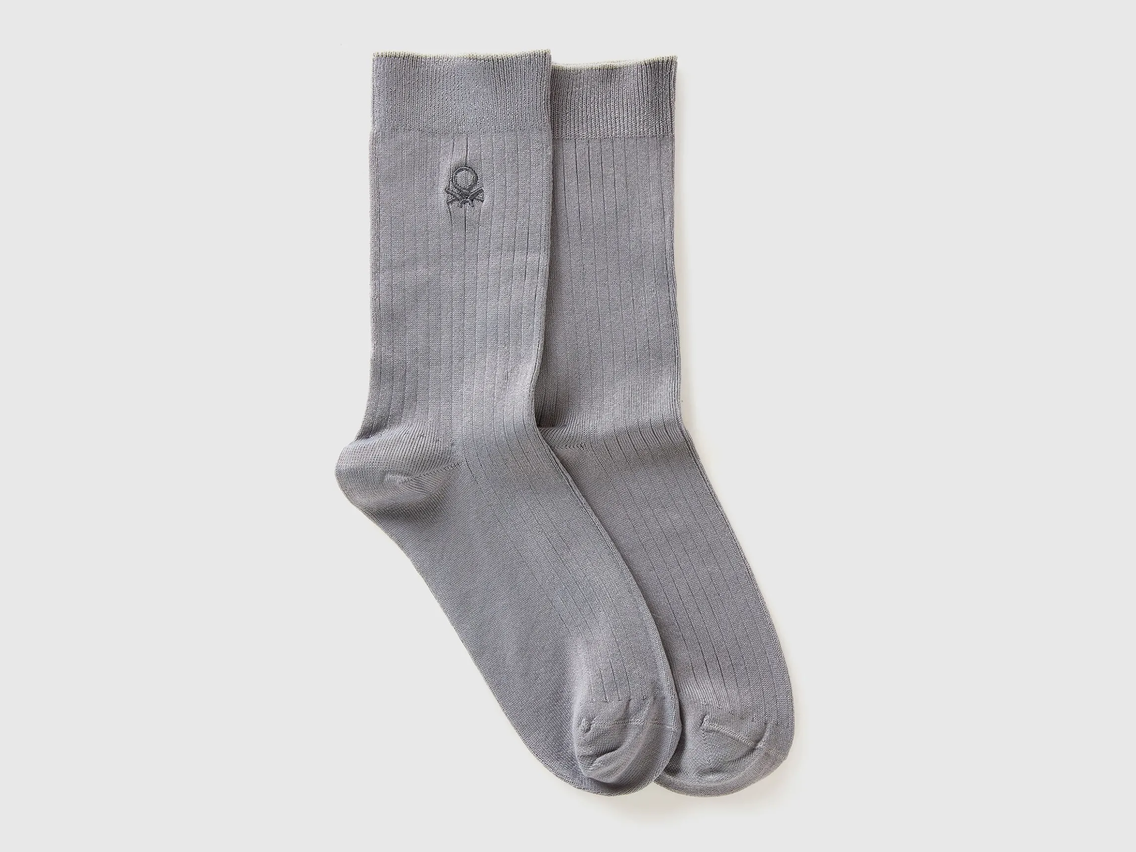 Ribbed socks with logo