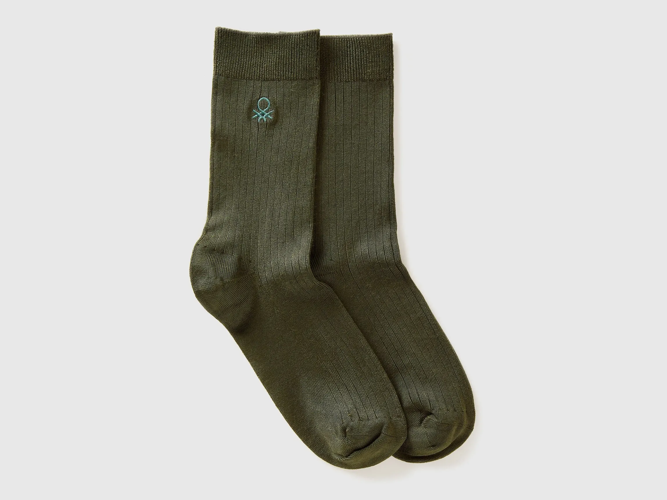 Ribbed socks with logo
