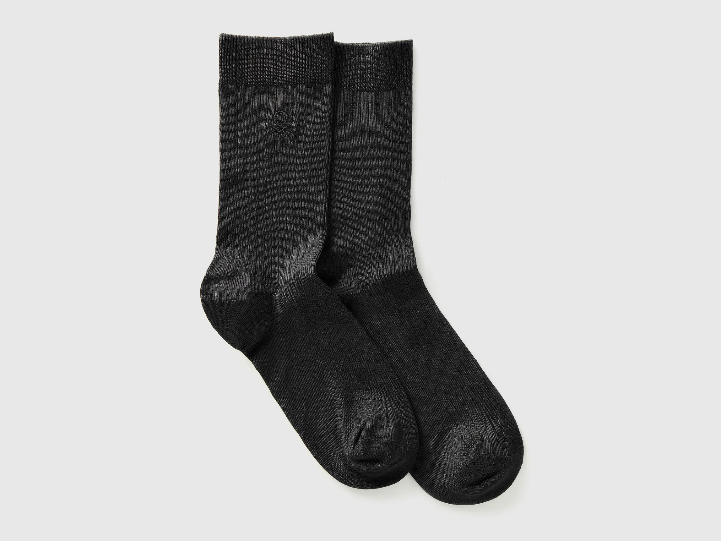 Ribbed socks with logo