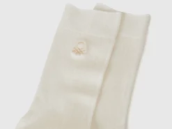 Ribbed socks with logo