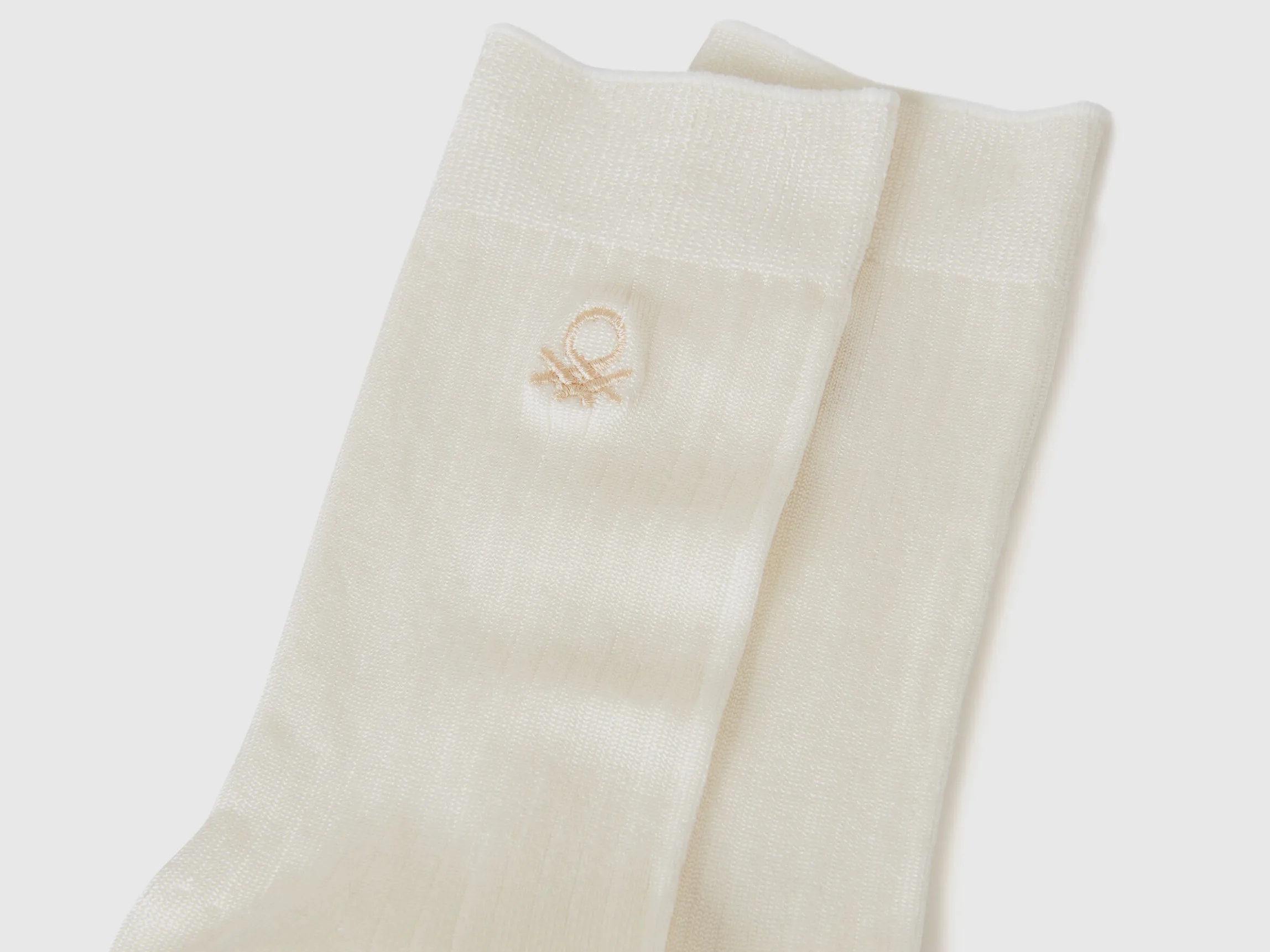 Ribbed socks with logo