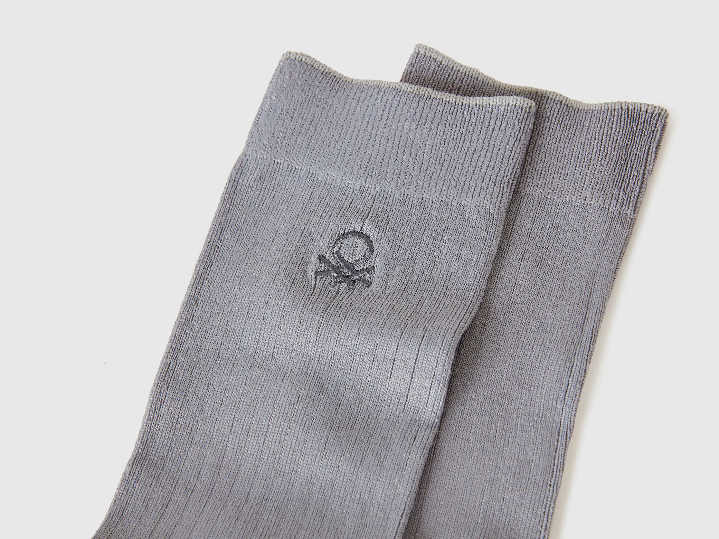 Ribbed socks with logo