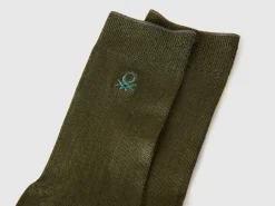 Ribbed socks with logo