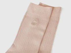 Ribbed socks with logo
