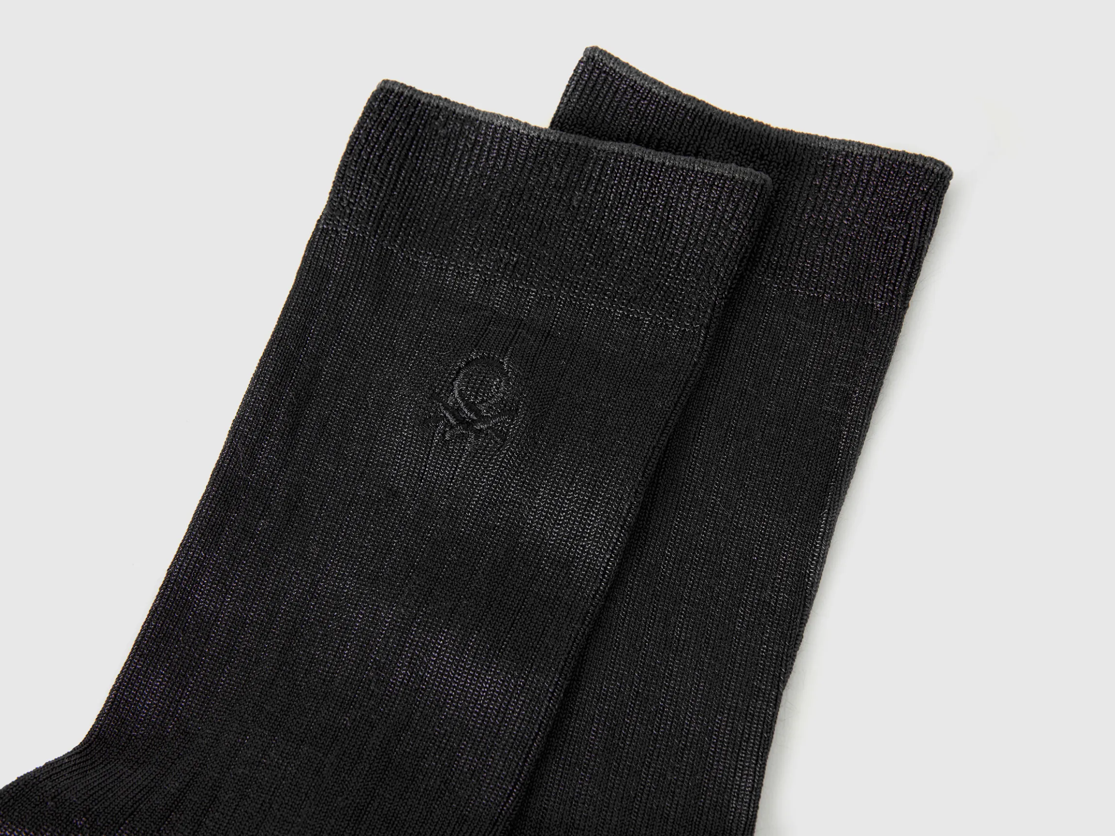 Ribbed socks with logo