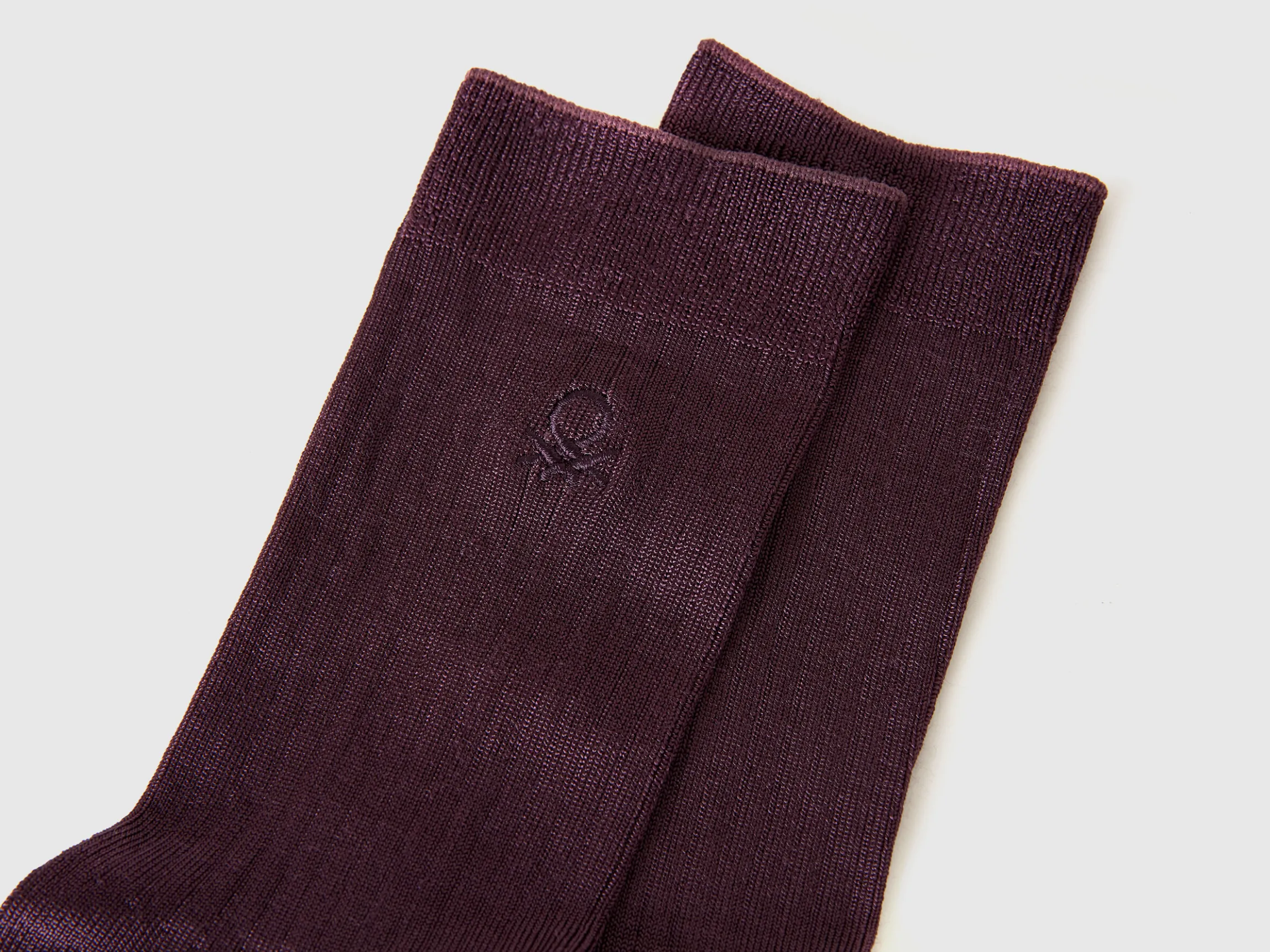 Ribbed socks with logo