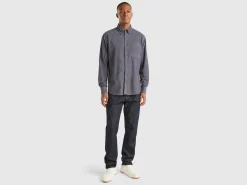 Ribbed velvet shirt