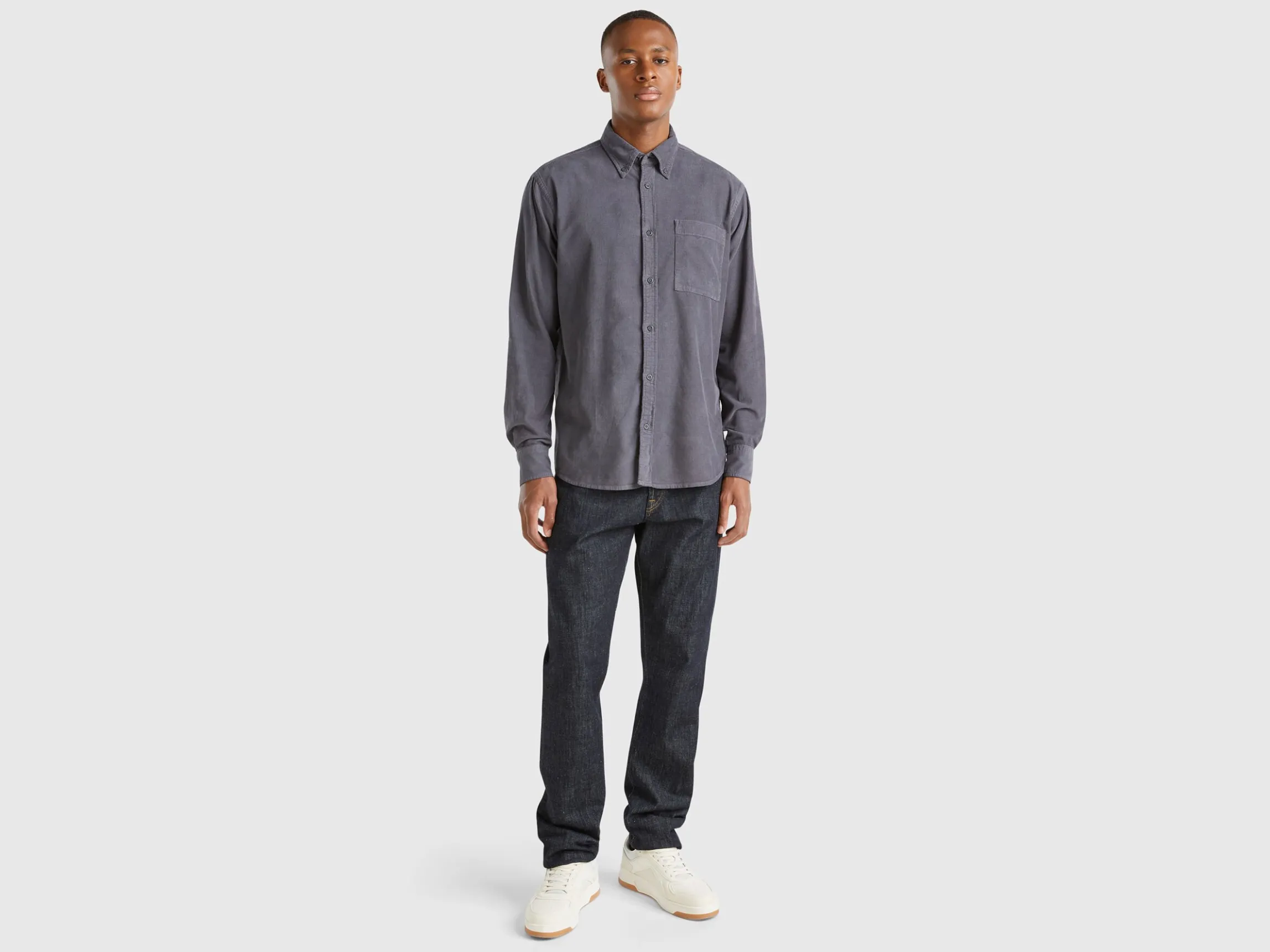 Ribbed velvet shirt